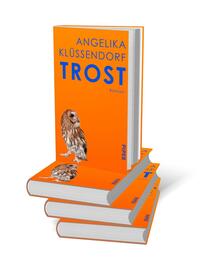 Bücherstapel des Buches „Trost“