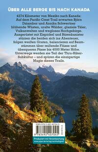 Rückansicht des Buches „7 Millionen Schritte auf dem Pacific Crest Trail“