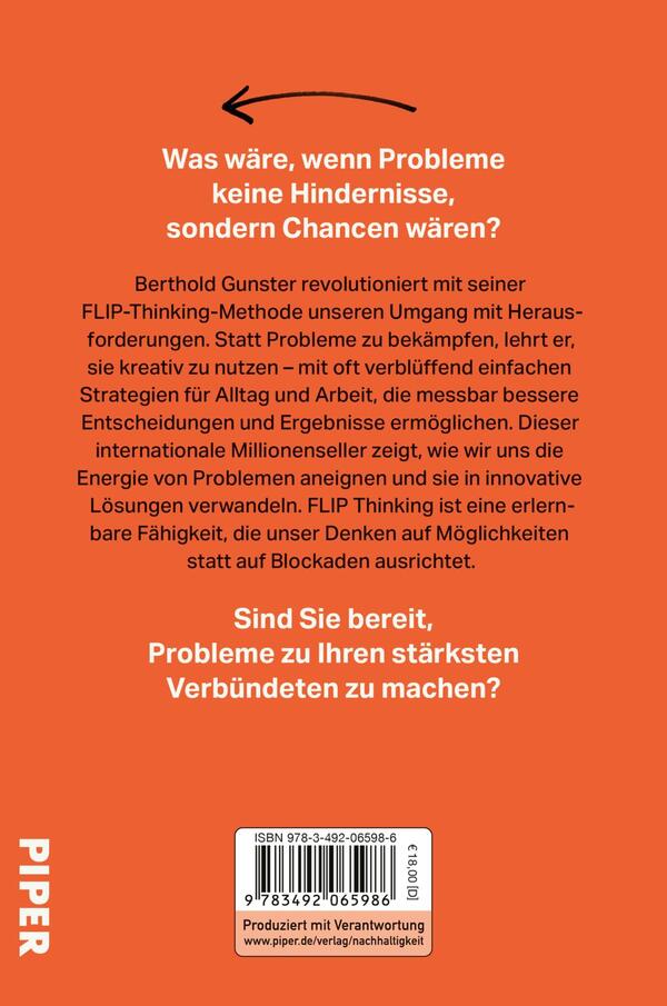 Rückansicht des Buches „FLIP Thinking“