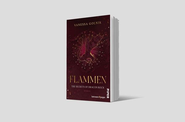 Außenansicht des Buches „Flammen – The Secrets of Dracon Rock“