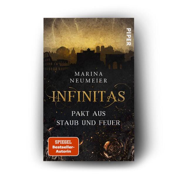 Außenansicht des Buches „Infinitas – Pakt aus Staub und Feuer“