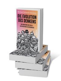 Bücherstapel des Buches „Die Evolution des Denkens“