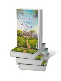 Bücherstapel des Buches „Sommerküsse im kleinen Cottage“