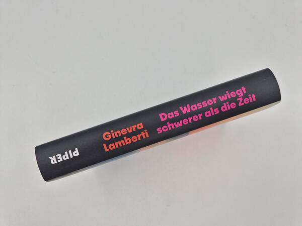 Außenansicht des Buches „Das Wasser wiegt schwerer als die Zeit“