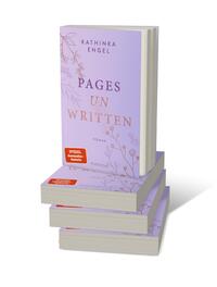 Bücherstapel des Buches „Pages unwritten“