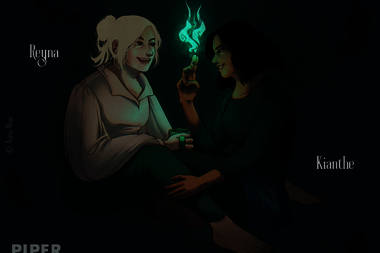 Illustration der beiden Hauptpersonen Reyna und Kianthe