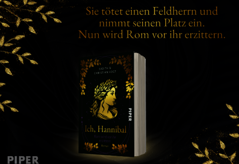 atmosphärischer Banner mit Buchcover