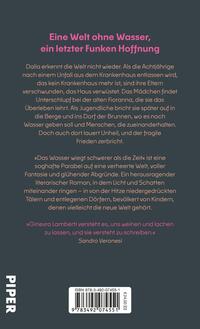 Rückansicht des Buches „Das Wasser wiegt schwerer als die Zeit“