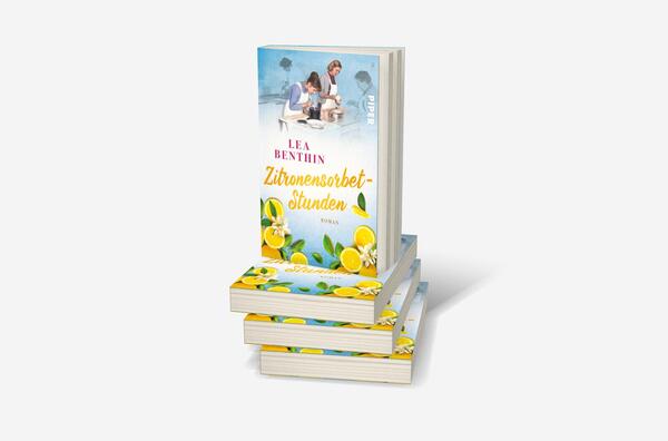 Bücherstapel des Buches „Zitronensorbet-Stunden“