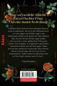 Rückansicht des Buches „Crimson Sky – Die Seelenjägerin“ 