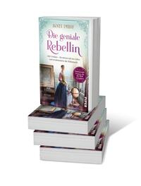 Bücherstapel des Buches „Die geniale Rebellin“
