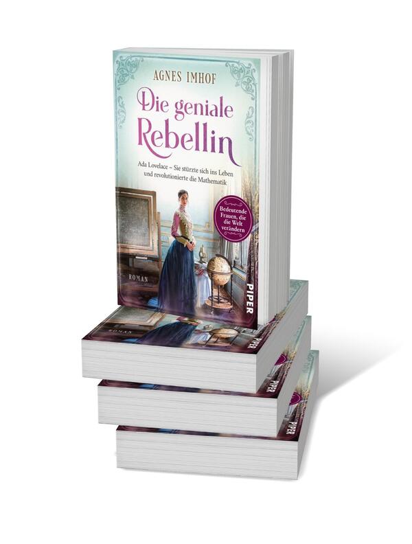 Bücherstapel des Buches „Die geniale Rebellin“