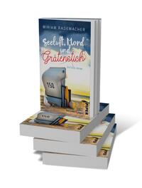 Bücherstapel des Buches „Seeluft, Mord und Grätenstich“