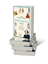 Bücherstapel des Buches „Shakespeares Welt“