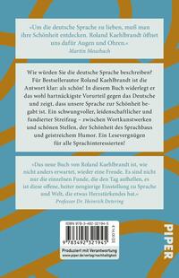 Rückansicht des Buches „Von der Schönheit der deutschen Sprache“
