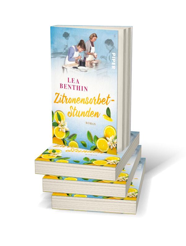 Bücherstapel des Buches „Zitronensorbet-Stunden“