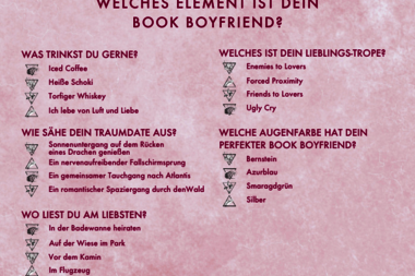 Book Boyfriend Elemente Quiz