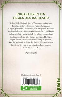 Rückansicht des Buches „Die Zeitungsdynastie – Neue Freiheit“ 