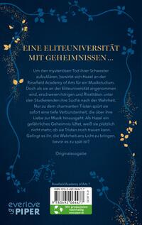 Rückansicht des Buches „Rosefield Academy of Arts – The Secrets We Keep“ 