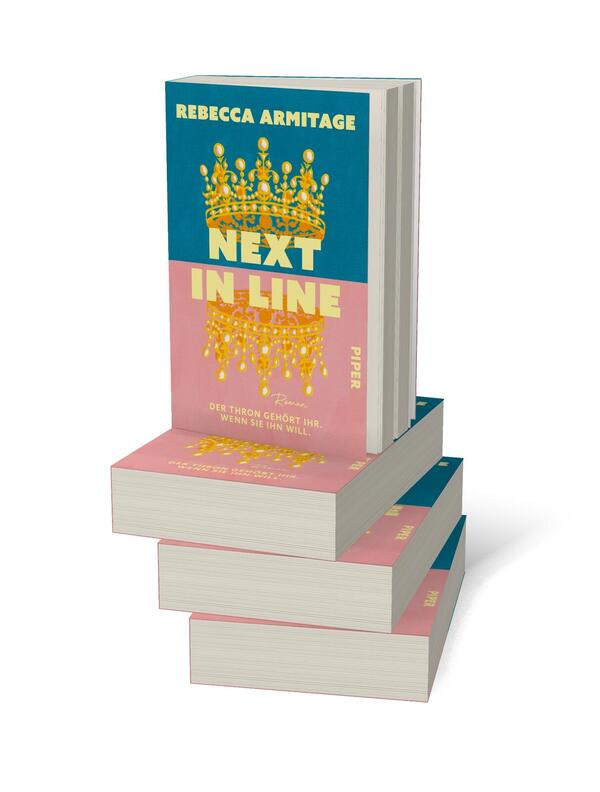 Bücherstapel des Buches „Next in Line“