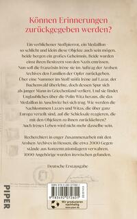 Rückansicht des Buches „All die gestohlenen Erinnerungen“ 