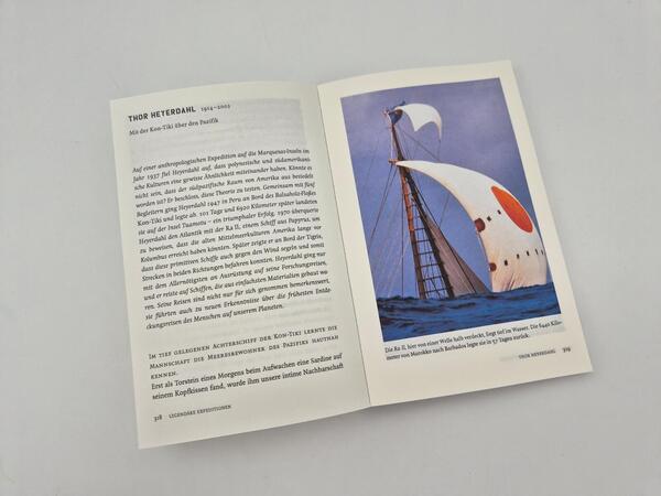 Außenansicht des Buches „Legendäre Expeditionen“