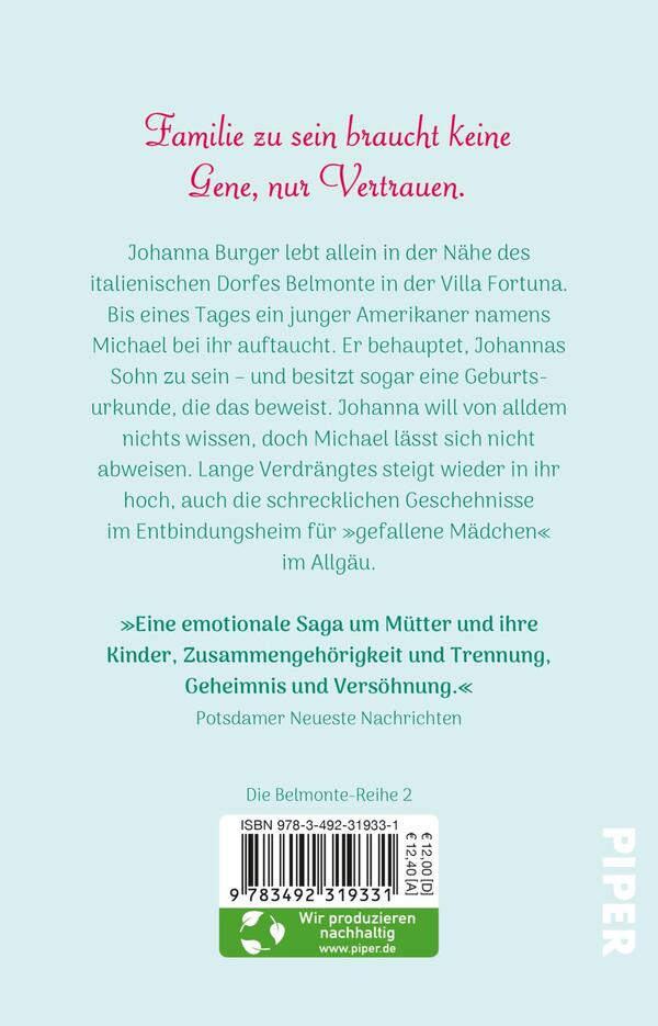 Rückansicht des Buches „Villa Fortuna“