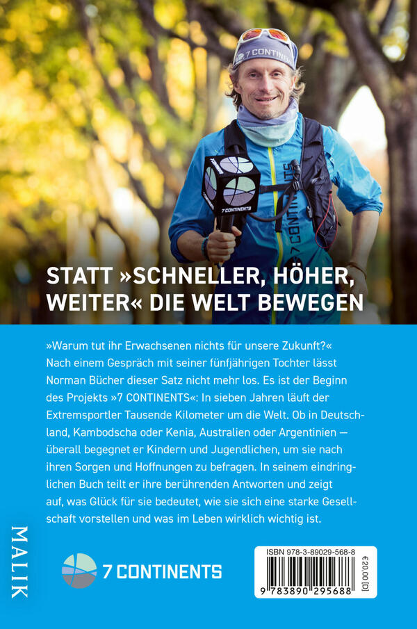 Rückansicht des Buches „Run for Voices – Mein Lauf um die Welt“