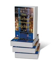 Bücherstapel des Buches „Das Echo vergessener Bücher“