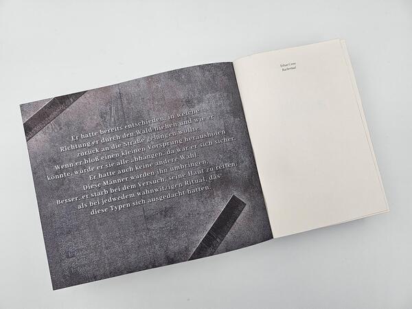 Außenansicht des Buches „Racheritual“