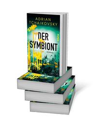 Bücherstapel des Buches „Der Symbiont“