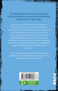 Rückansicht des Buches „Gefährliches Kreta“