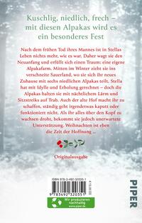 Rückansicht des Buches „Weihnachtszauber mit Alpakas“