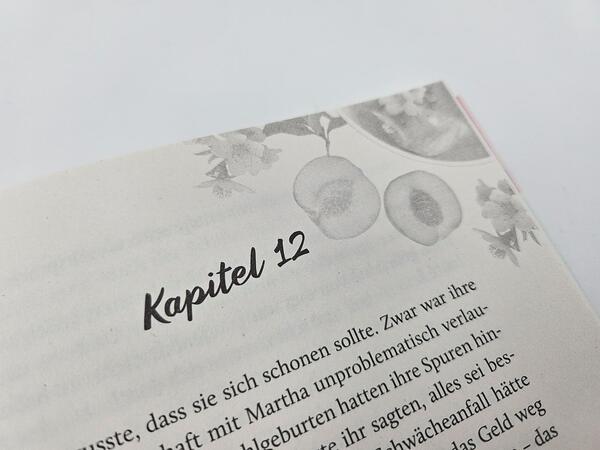Innenansicht des Buches „Pfirsichbowlen-Tage“
