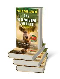 Bücherstapel des Buches „Das Seelenleben der Tiere“