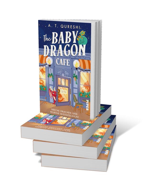 Bücherstapel des Buches „The Baby Dragon Café“
