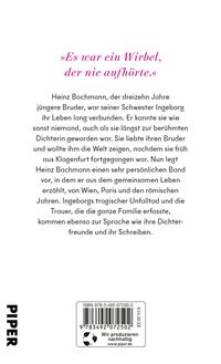 Rückansicht des Buches „Ingeborg Bachmann, meine Schwester“