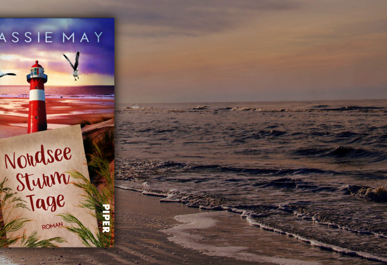 Cassie Mays „Nordseesturmtage“ vor einem Nordseestrand