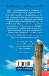 Rückansicht des Buches „La Paloma“ 