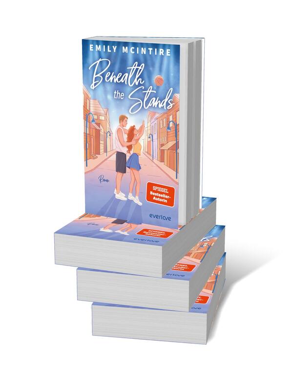 Bücherstapel des Buches „Beneath the Stands“