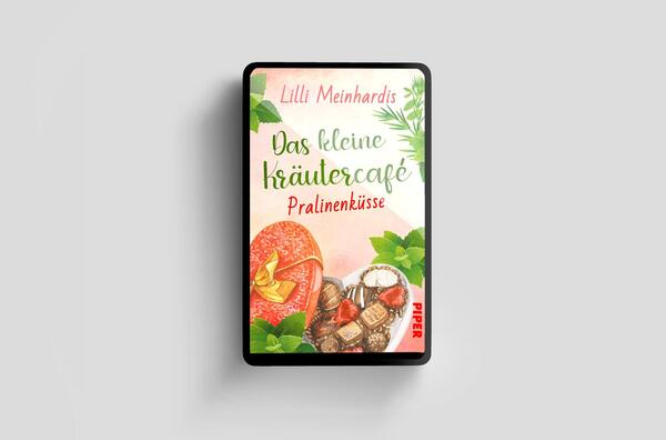Außenansicht des Buches „Das kleine Kräutercafé – Pralinenküsse“