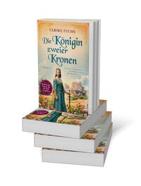 Bücherstapel des Buches „Die Königin zweier Kronen“