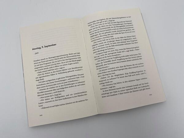 Innenansicht des Buches „Dunkelstrom“
