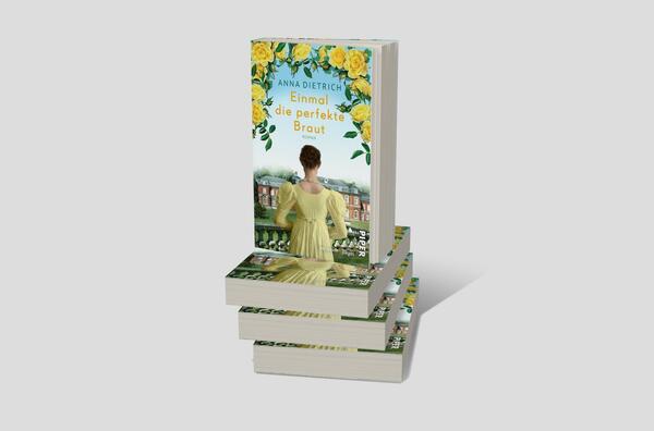 Bücherstapel des Buches „Einmal die perfekte Braut“