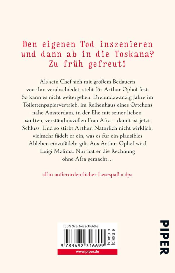 Rückansicht des Buches „Lieber Rotwein als tot sein“