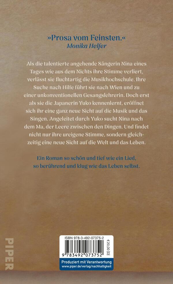 Rückansicht des Buches „Regentropfen fallen langsam“