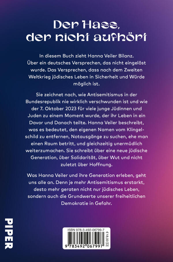 Rückansicht des Buches „Jung, jüdisch, wütend“