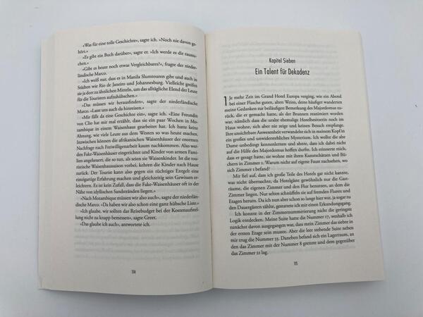 Innenansicht des Buches „Grand Hotel Europa“