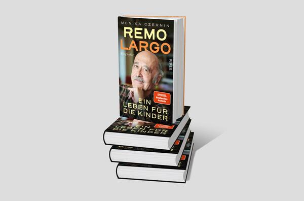 Bücherstapel des Buches „Remo Largo – Ein Leben für die Kinder“