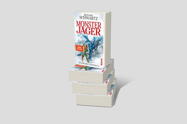 Bücherstapel des Buches „Monsterjäger“